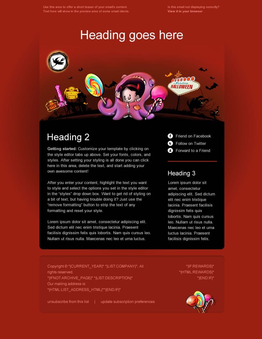 email marketing template for halloween